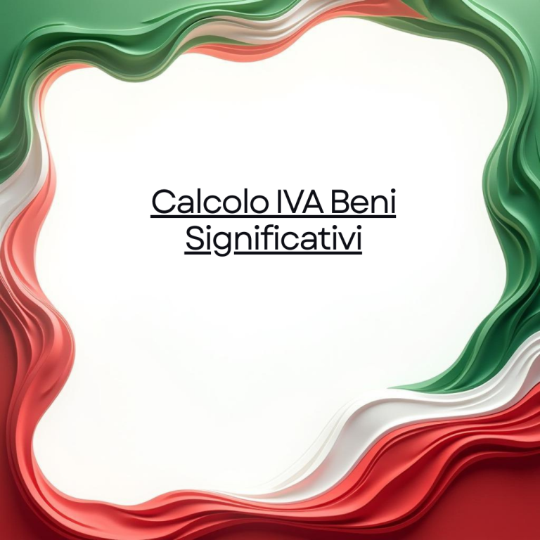 Calcolo IVA Beni Significativi