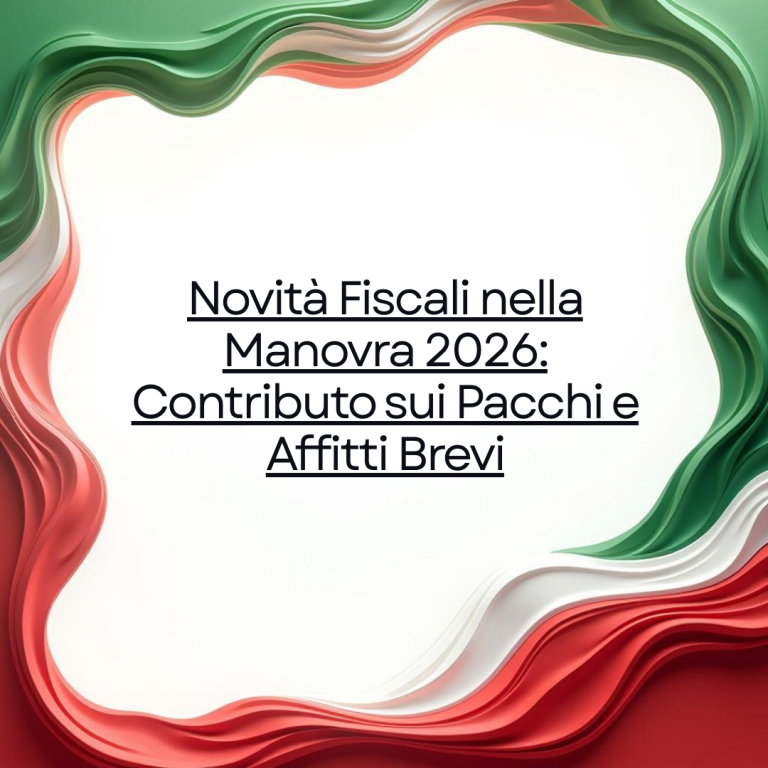 Novità Fiscali nella Manovra 2026 Contributo sui Pacchi e Affitti Brevi