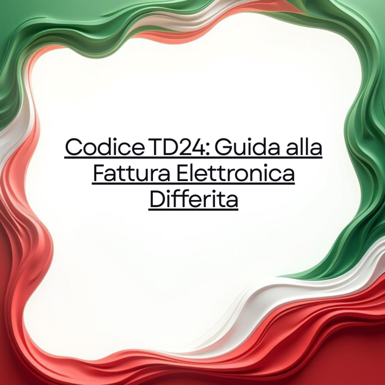 Codice TD24 Guida alla Fattura Elettronica Differita