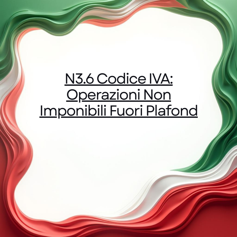 N3.6 Codice IVA Operazioni Non Imponibili Fuori Plafond