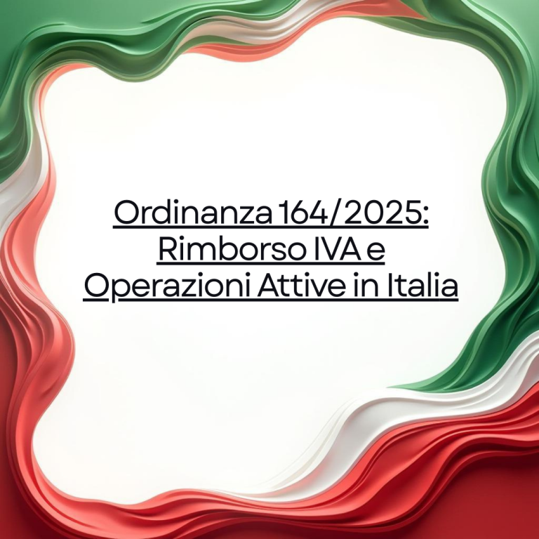 Ordinanza 1642025 Rimborso IVA e Operazioni Attive in Italia